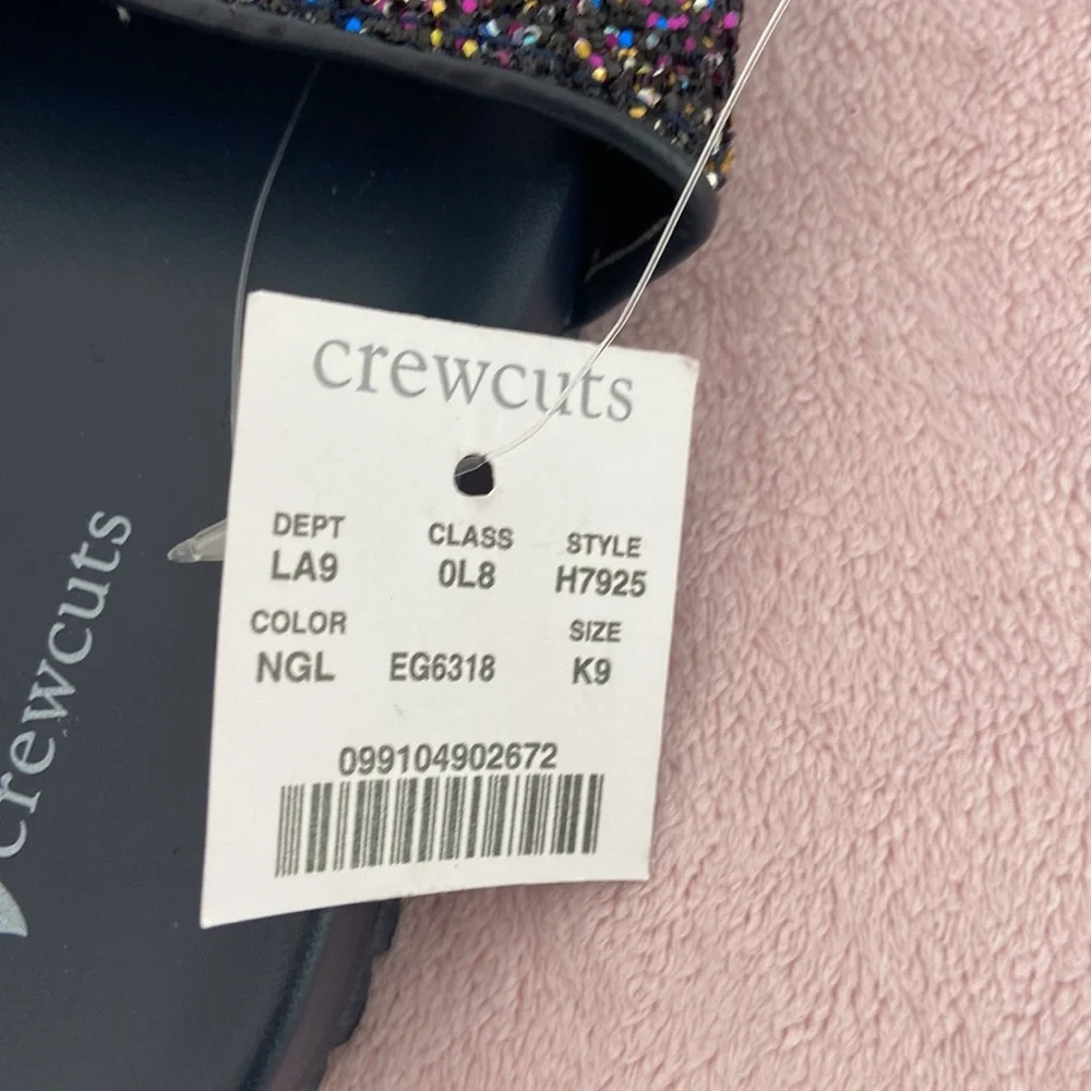 Brand new adorable girls crewcuts sparkly slides size 9